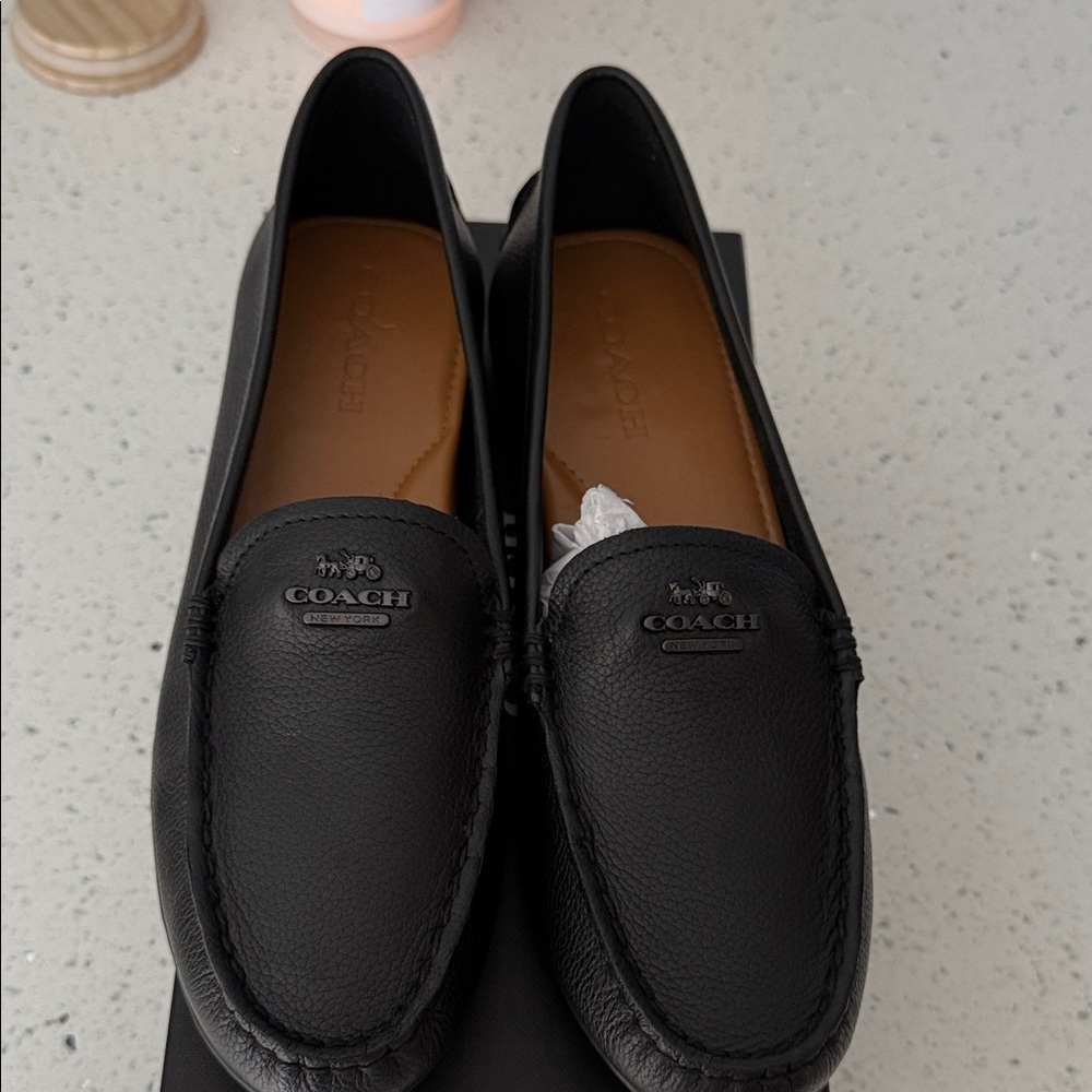Coach Men's Classic Black Leather Loafers